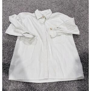 Willow Ridge white corduroy button down